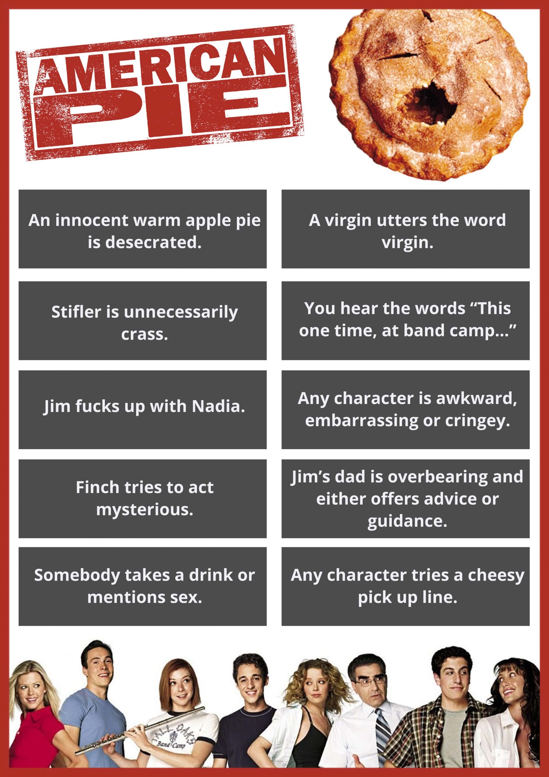 American Pie Drinking Game